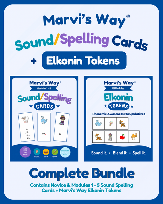 Complete Sound/Spelling Cards and Elkonin Tokens Bundle