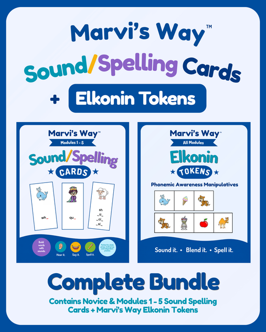 Complete Sound/Spelling Cards and Elkonin Tokens Bundle