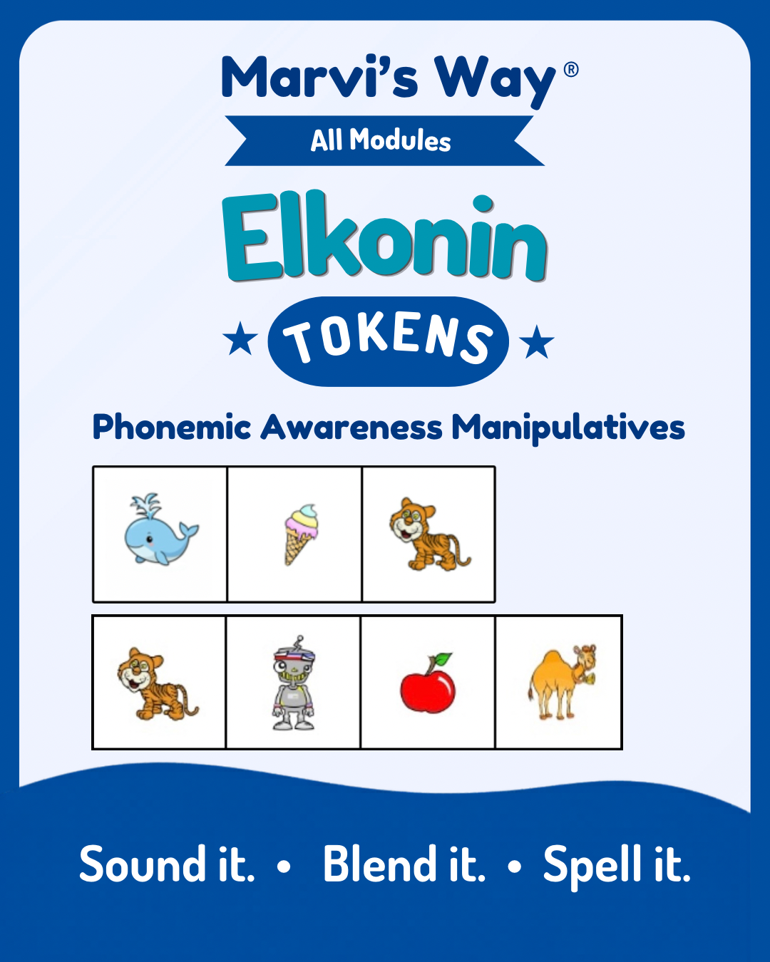 Novice and Modules 1-5 Elkonin Tokens and Boxes