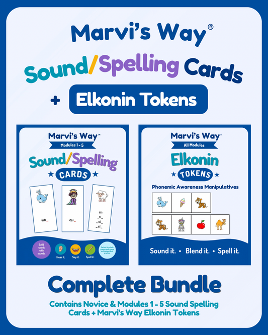 Complete Sound/Spelling Cards and Elkonin Tokens Bundle